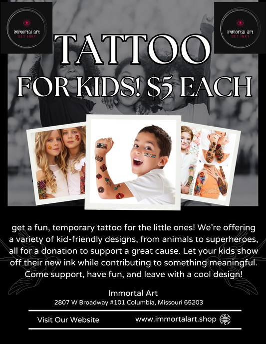 Kids Temporary Tattoo Application (EVENT)